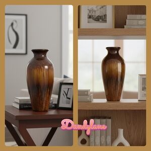 Rustic Shimmer Brown Vase